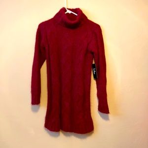 Lulus burgundy turtle neck sweater dress